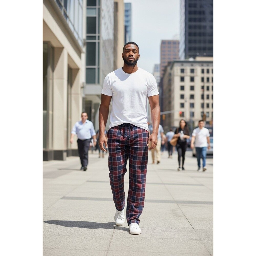 Men's XXL Microfleece Pajama Pull On Pants Goodfellow and Co Plaid NWT